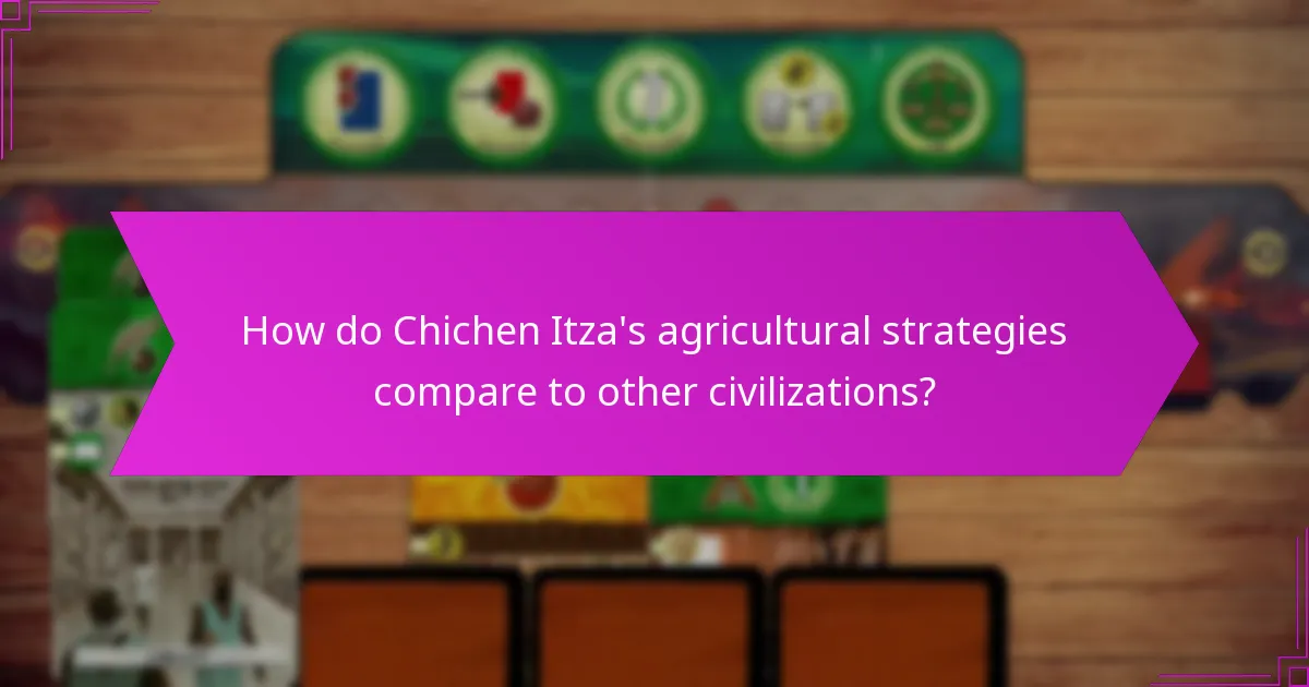 How do Chichen Itza’s agricultural strategies compare to other civilizations?