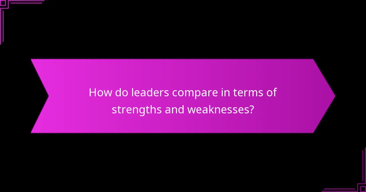 How do strategic advantages vary among leaders?