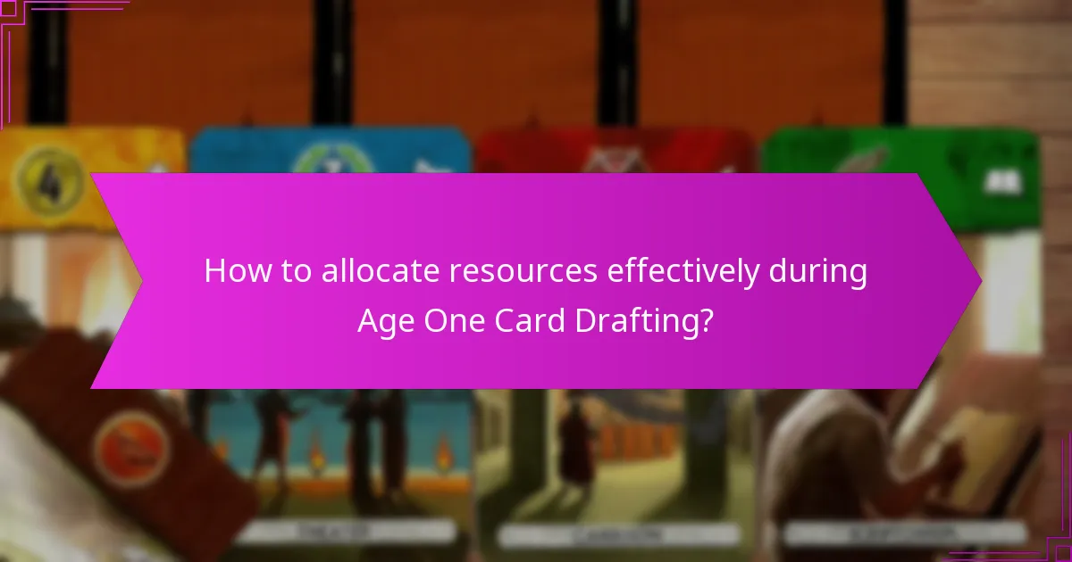 What initial strategies should players consider in Age One Card Drafting?