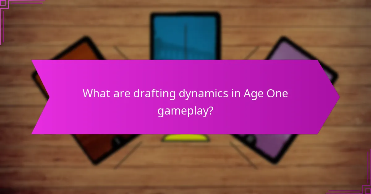 What strategic choices do players face in Age One?