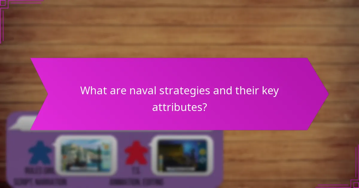 What are naval strategies and their key attributes?
