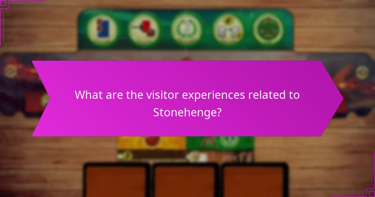 What are the visitor experiences related to Stonehenge?