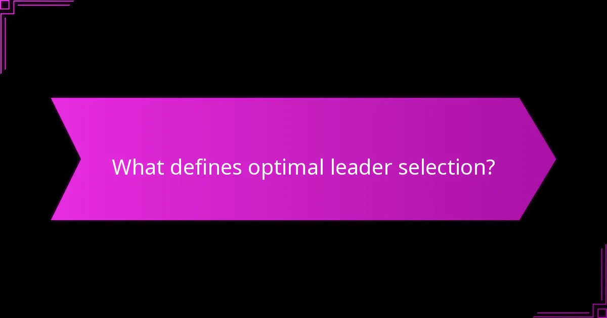 How to implement leader selection strategies?