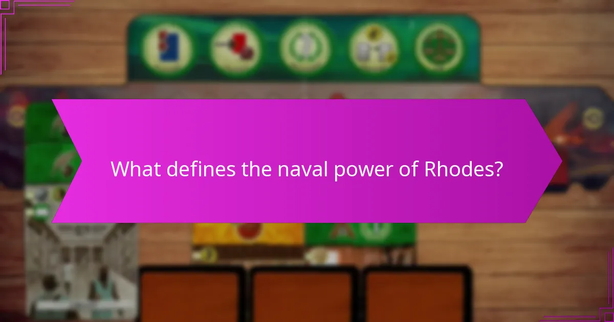 What are the key lessons from Rhodes’ naval strategies?