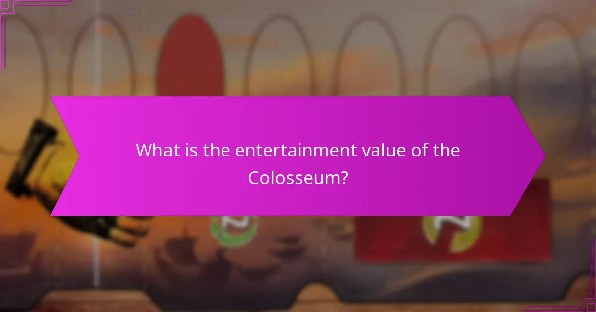 How does the Colosseum compare to other ancient arenas?