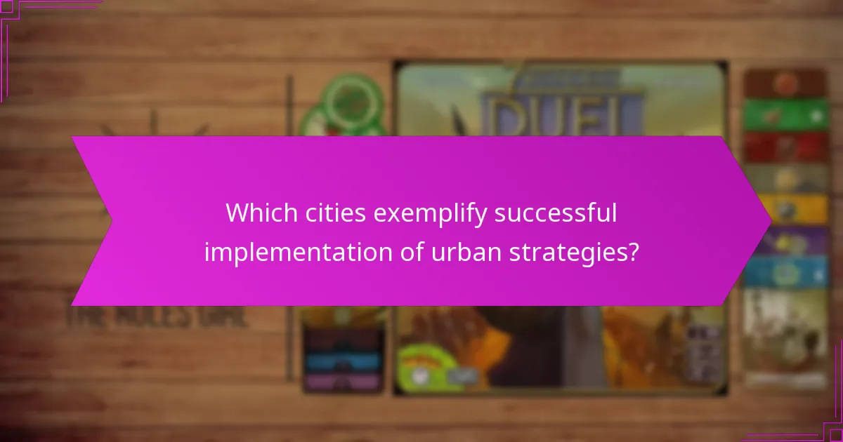 Which cities exemplify successful implementation of urban strategies?